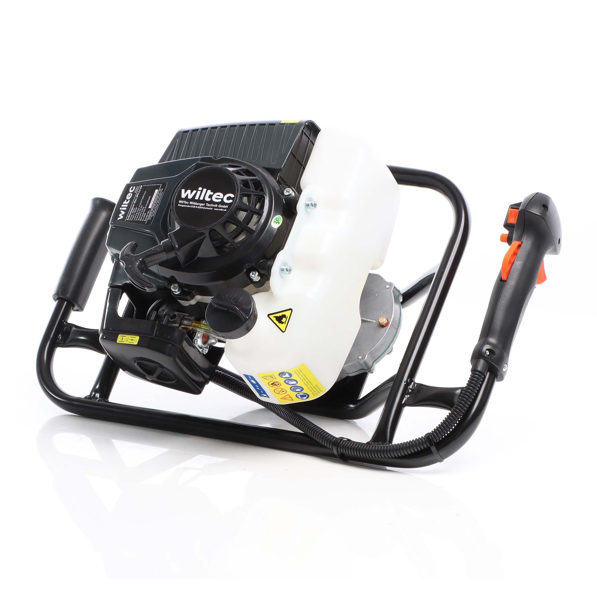 Mototrivella a benzina, motore a 2 tempi di 3 CV 63,3 ccm, con punta elicoidale Ø250mm