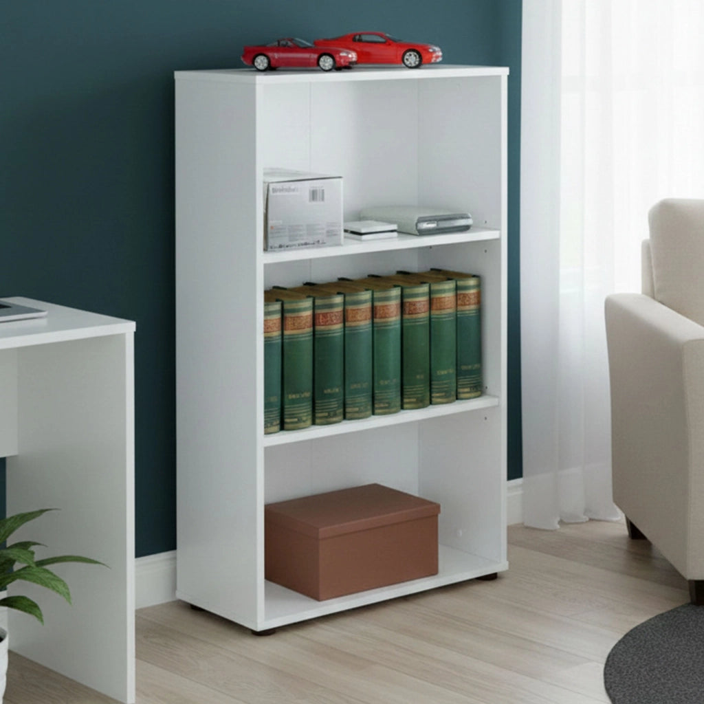 Biblioteca Porte, Libreria 2 Ripiani, 60x30x110h cm Bianco