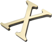 Alfabetto 3D Acrilico Specchio Adesivo per Parete, Decorazione di Casa Self-Adesiva per DIY, Lettera Decorativa, Sticker Decal per Decorazione di Casa con Luce Oro - X