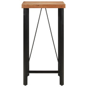 Tavolino da Bar 55x55x107cm in Legno Massello di Acacia e Ferro 356369