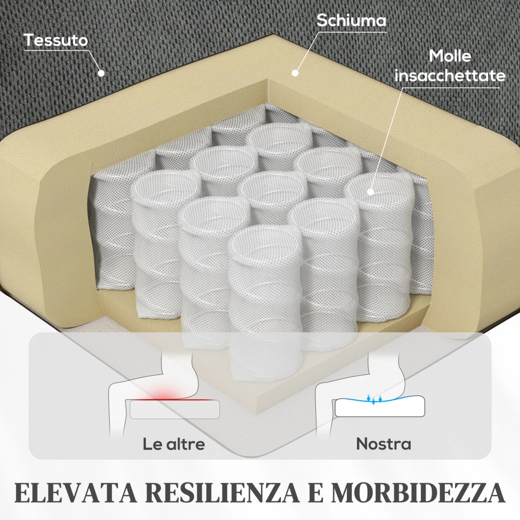 Poltrona Alzapersona Massaggiante e Reclinabile con 2 Tasche e Telecomando, 93x104x105 cm, Grigio