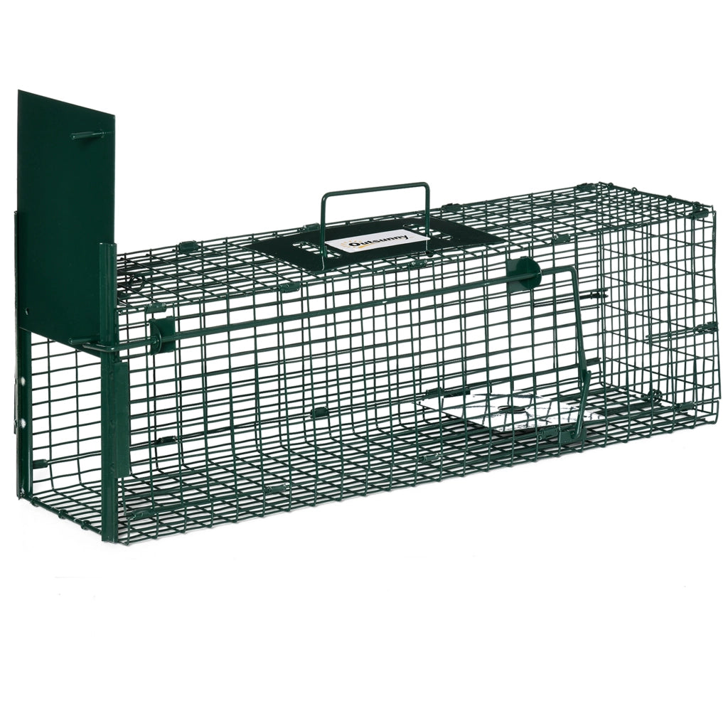 Gabbia per Animali Vivi con Porta ¨C zephmum ¨C Verde 60x18x20 cm