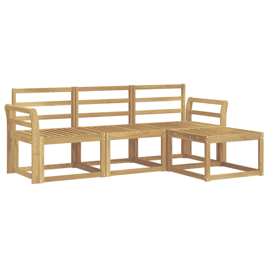Set di divani da esterno 4 pcs Bianco 194 x 122,5 x 73 cm 3387453
