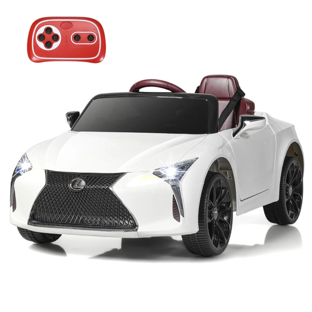 Auto elettrica per bambini con licenza Lexus da 12 V 105 x 61 x 45,5 cm con telecomando e musica PP bianco 20_0021015
