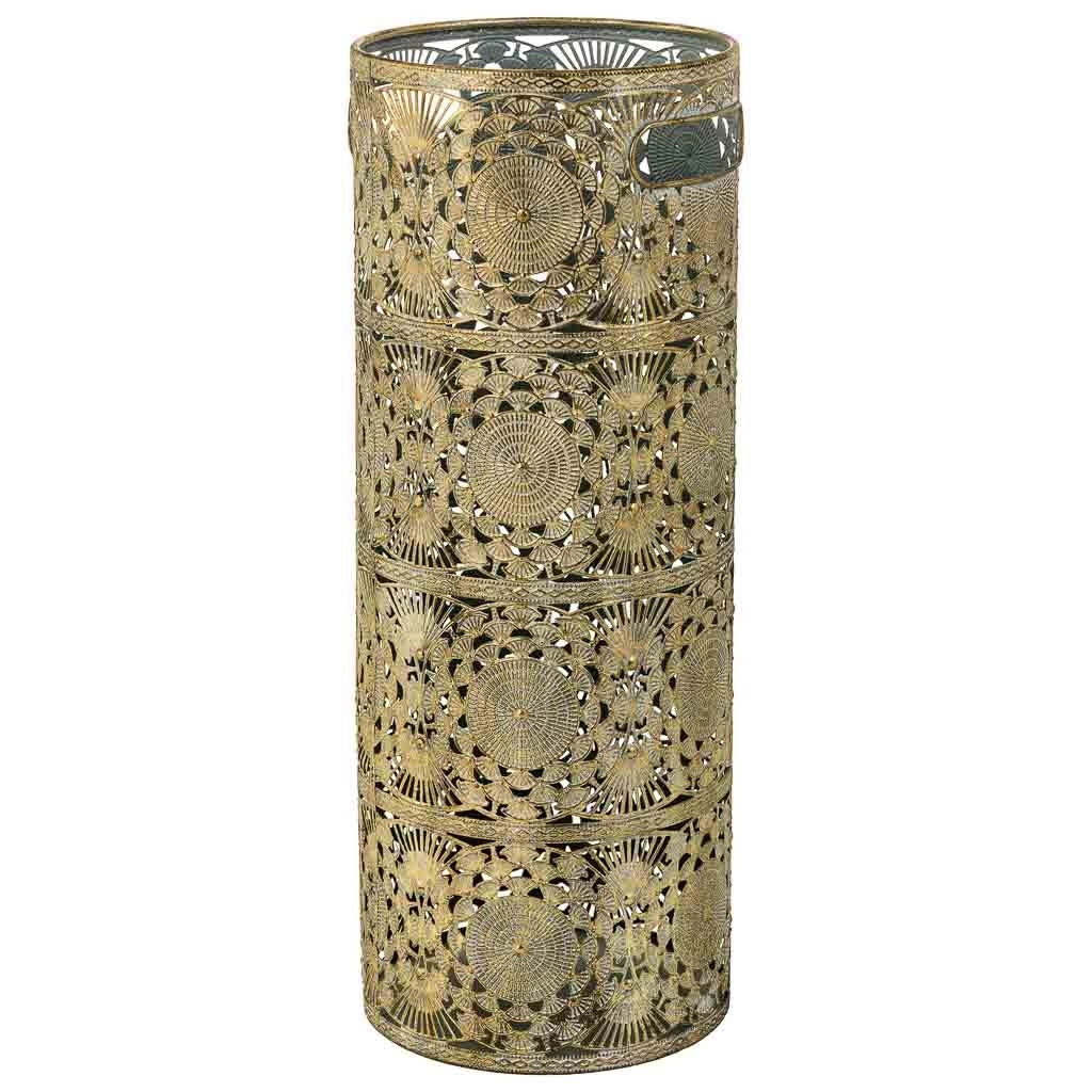 Portaombrelli metallo dorato 20x20x53h cm