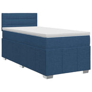 Letto box spring con materasso Blu 90 x 200 cm Tessuto 3451121