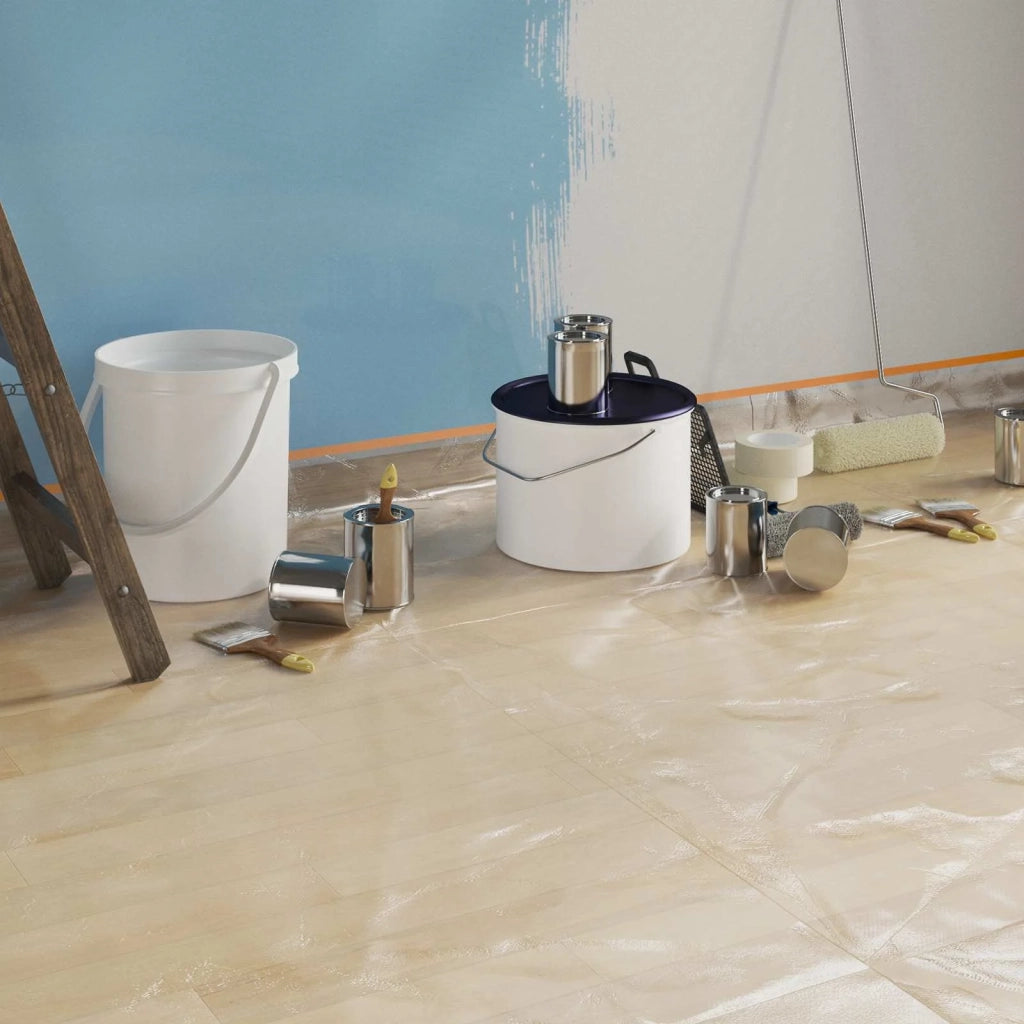 Telo per polvere con nastro adesivo 12 pz 55 x 3300 cm HDPE CFW4322052