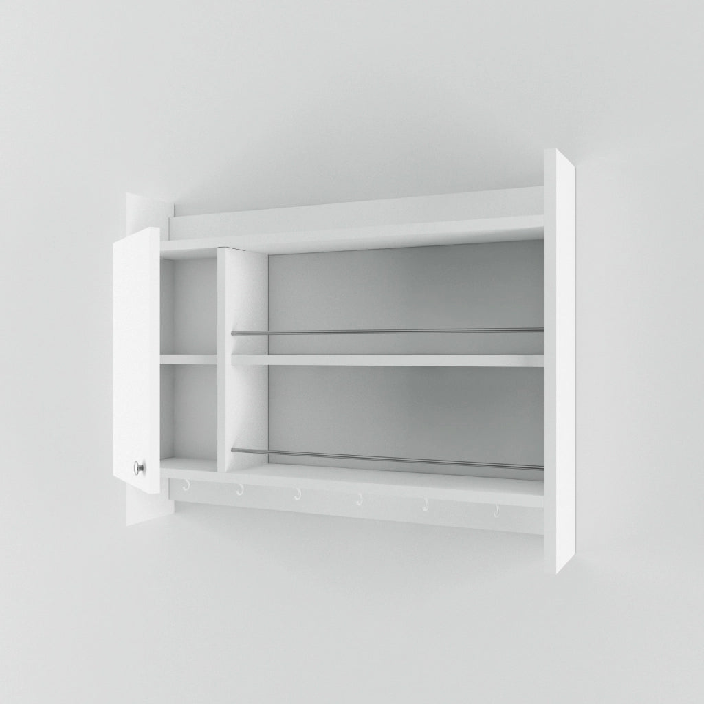 Scaffale da cucina in legno "Knerr" - 85 x 13 x 65 cm - Bianco