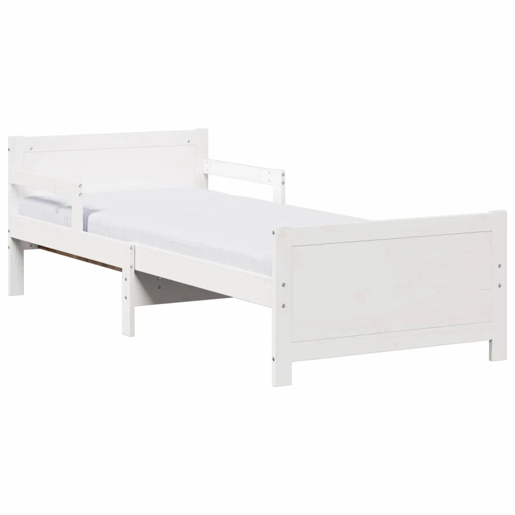 Struttura letta con materasso estensibile Bianco 80 x 200 cm