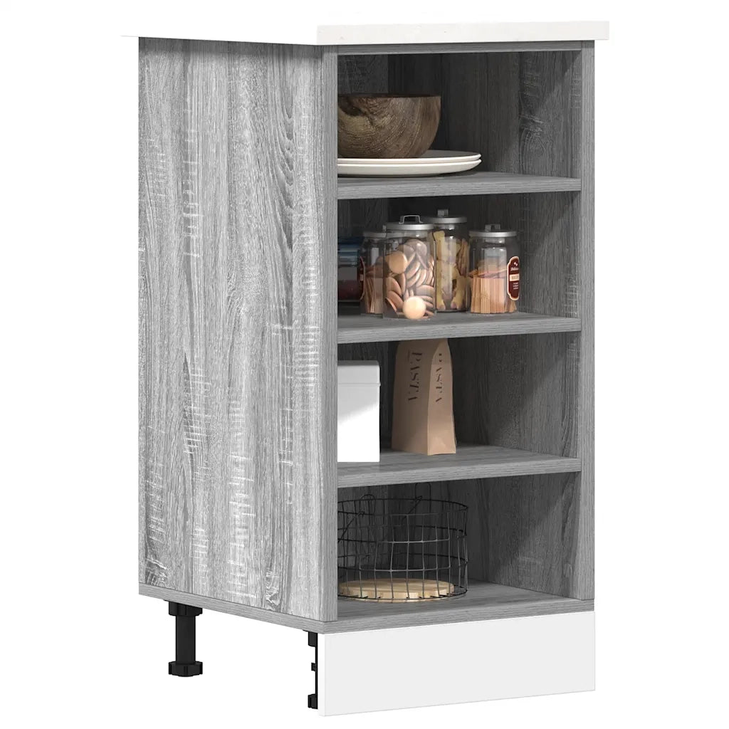 vidaXL Armadio Inferiore “Riga” Grigio Sonoma 40x44,5x81,5 cm