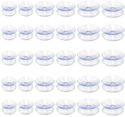 Zuignappen in PVC per vetro - 30 pezzi - Antiscivolo - Doppia funzione - Piccoli - Resistenti all'acqua - Diversi formati - Funzione di appoggio per vetro