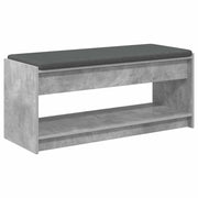 Panca per ingresso con cuscino Grigio Cemento 103 x 38 x 45 cm