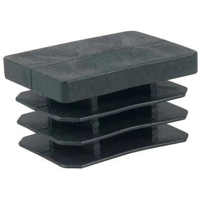 PUNTALE INTERNO RETTANGOLARE ALETTATO - PE NERO MM 40X60- 25 pezzi