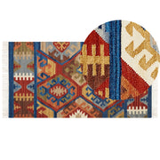 Tappeto di multicolore kilim fatto a mano 80 x 150 cm soggiorno camera da letto