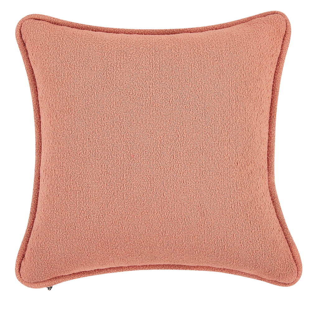 Chaise longue Destra in poliestere rosa pesca con cuscino e gambe metallo da salotto