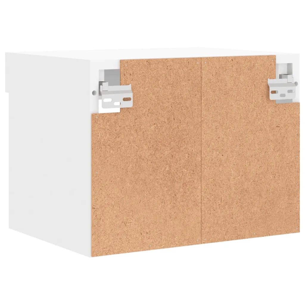 Comodino con Luci LED a Parete-Tavolino da notte Bianco 217286