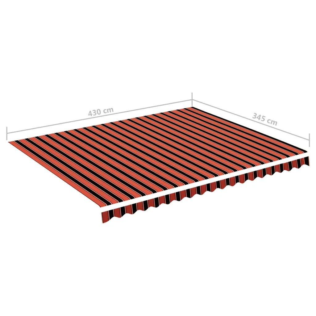 Tessuto di Ricambio Tenda da Sole-Ricambio telo per tenda da sole Arancione e Marrone 4,5x3,5 m
