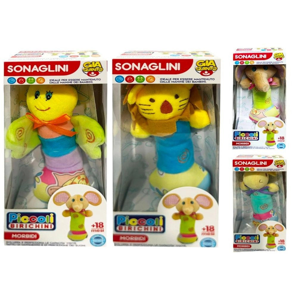 Trade Shop - Sonaglini Morbidi E Soffici Colorati Giocattolo Per Neonati Prima Infanzia 18+ -
