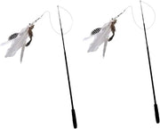 Due attivatori per gatti - Largo filo da pesca per giocare - Giocattolo interattivo per gatti - Giocattolo per interni e esterni per gattini e gatti adulti