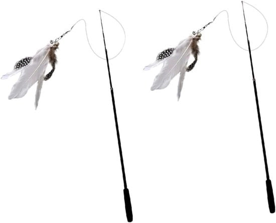Due attivatori per gatti - Largo filo da pesca per giocare - Giocattolo interattivo per gatti - Giocattolo per interni e esterni per gattini e gatti adulti