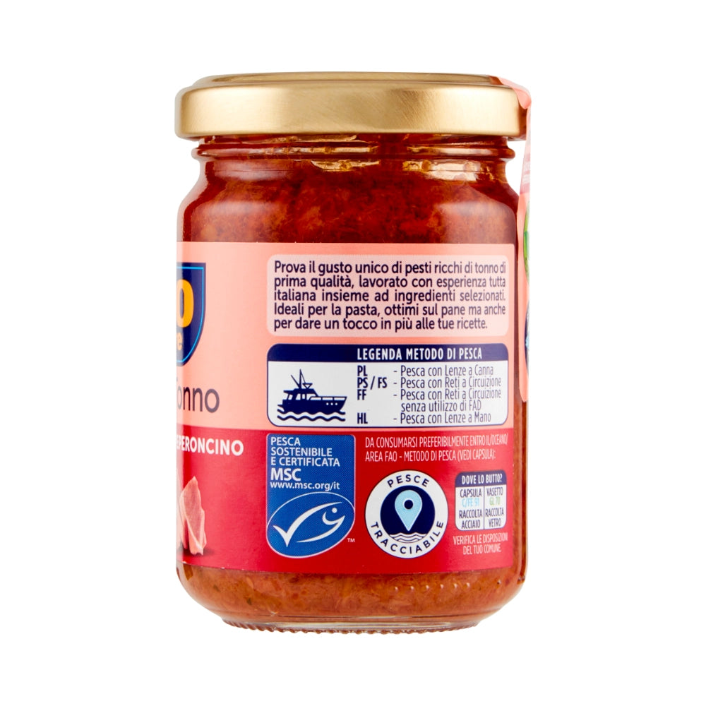 Rio mare pesto al tonno con olive nere e peperoncino da 130 grammi