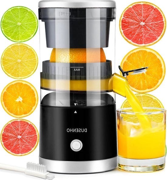 Elettroespresorino Ricaricabile con USB e Spazzola di Pulizia - Elettroespresore Portatile Compatto per Arance, Limoni, Lime