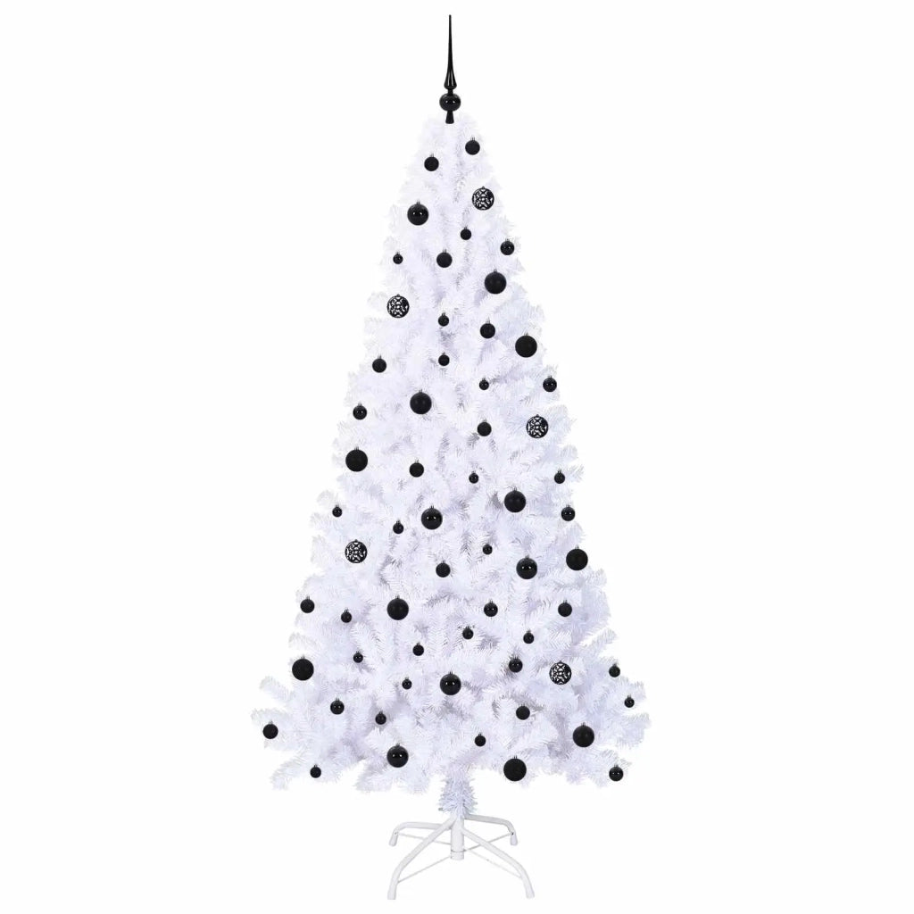 Albero di Natale | Decorazioni natalizie artificiale Bianco 210 cm PVC e Acciaio