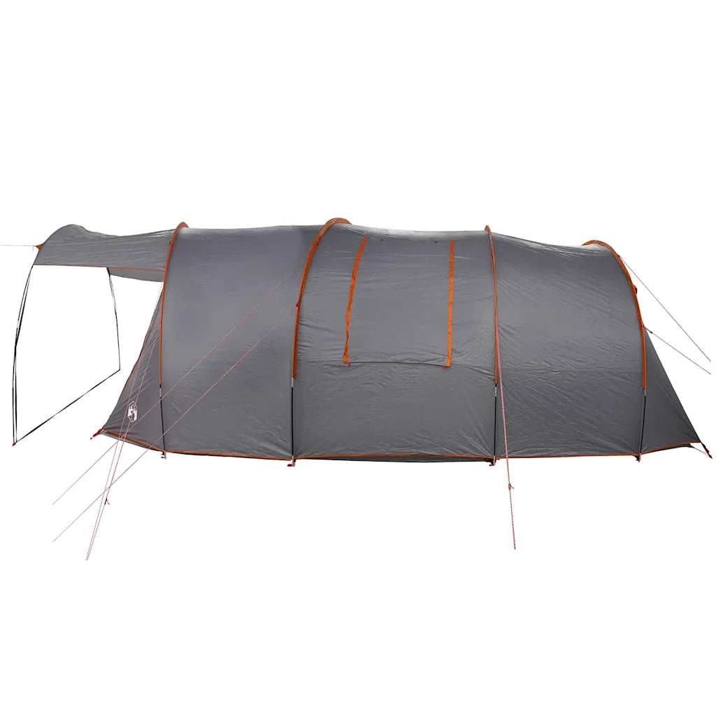 Tenda tunnel per 4 persone con tetto-Tenda da campeggio Grigio e arancione 911203