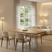 Tavolo da pranzo allungabile in legno impiallacciato rovere naturale Forest 160-240x90 cm fino a 10 posti Made in Italy | Duzzle