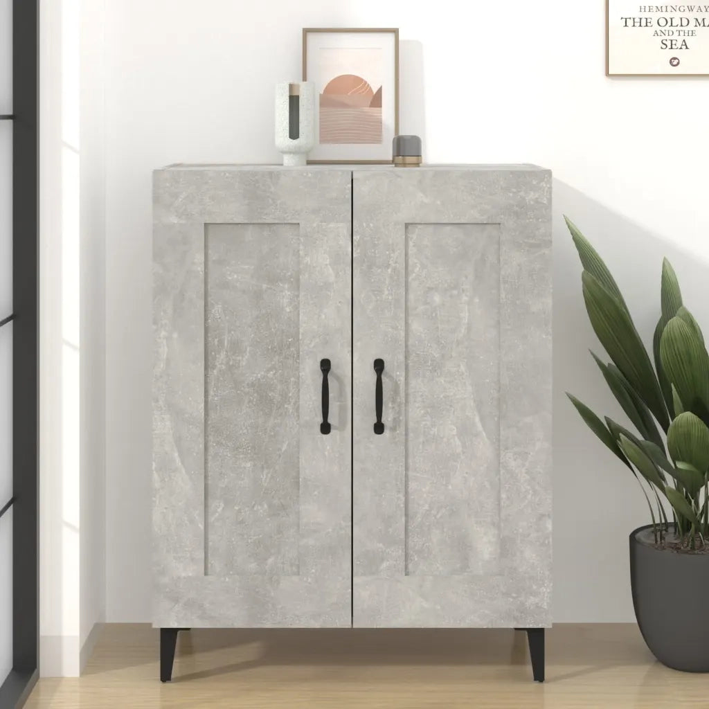 Credenza | Madia | Buffet da pranzo | Armadio da pranzo Grigio Cemento 69,5x34x90 cm in Legno Multistrato