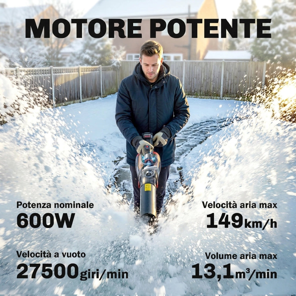 Soffiatore a Batteria 18V ¨C zephmum ¨C Leggero, Motore Brushless