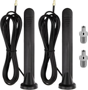 2 pezzi di Antenne Esterna - 5G 4G LTE Antenna a Suction Cup - Amplificatore Omnidirezionale 15dBi - Impermeabile per Interno ed Esterno - Jack SMA e Porta TS9 - Base Magnetica