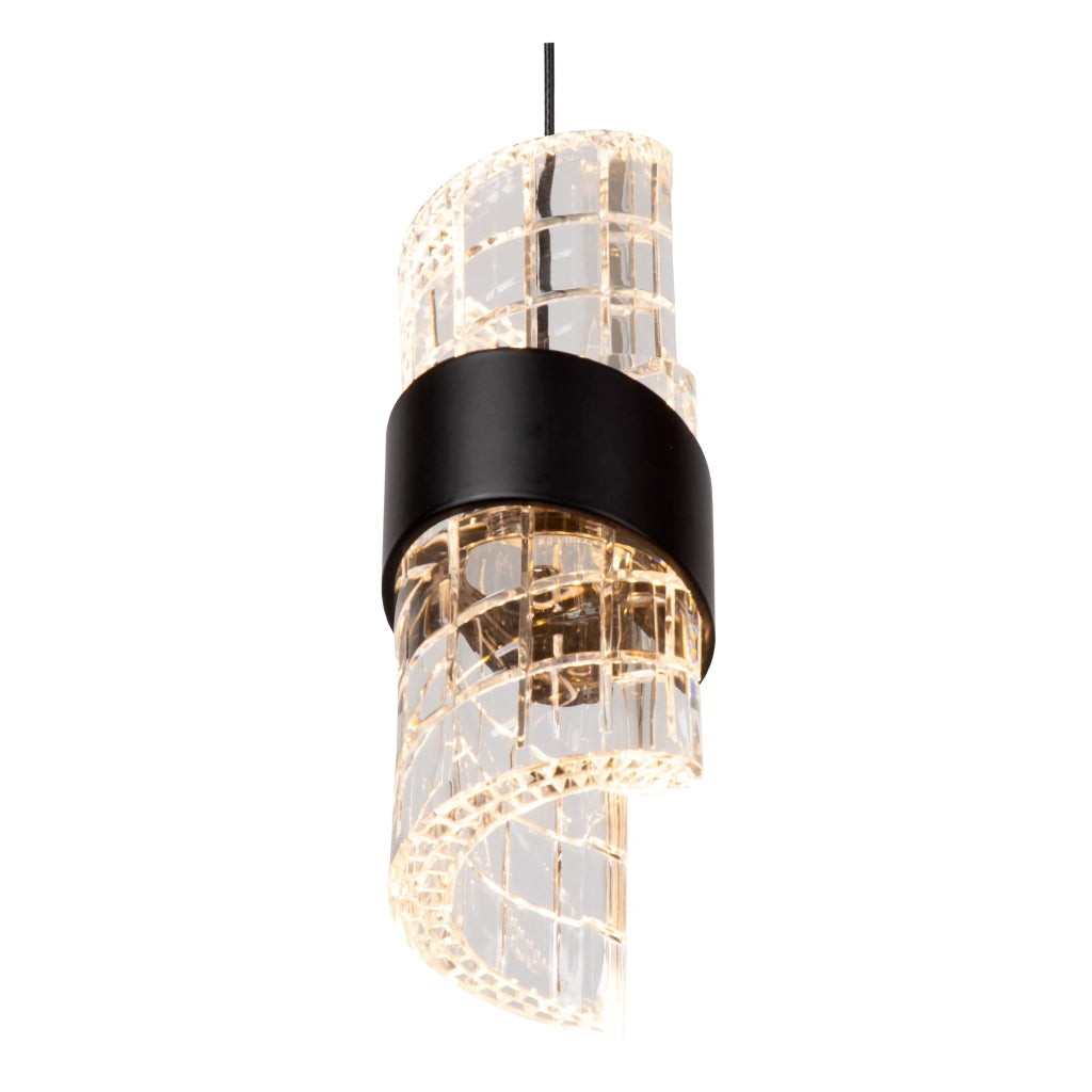 Lampada a sospensione Lucide Kligande LED 7W nera Ø30