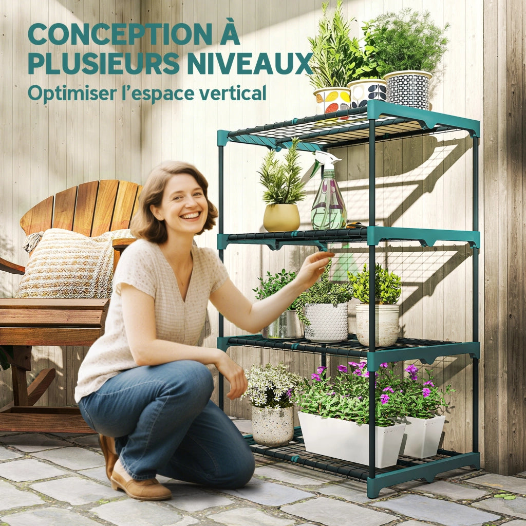 Libreria scaffale 4 livelli ¨C zephmum ¨C verde 67x49x105 cm