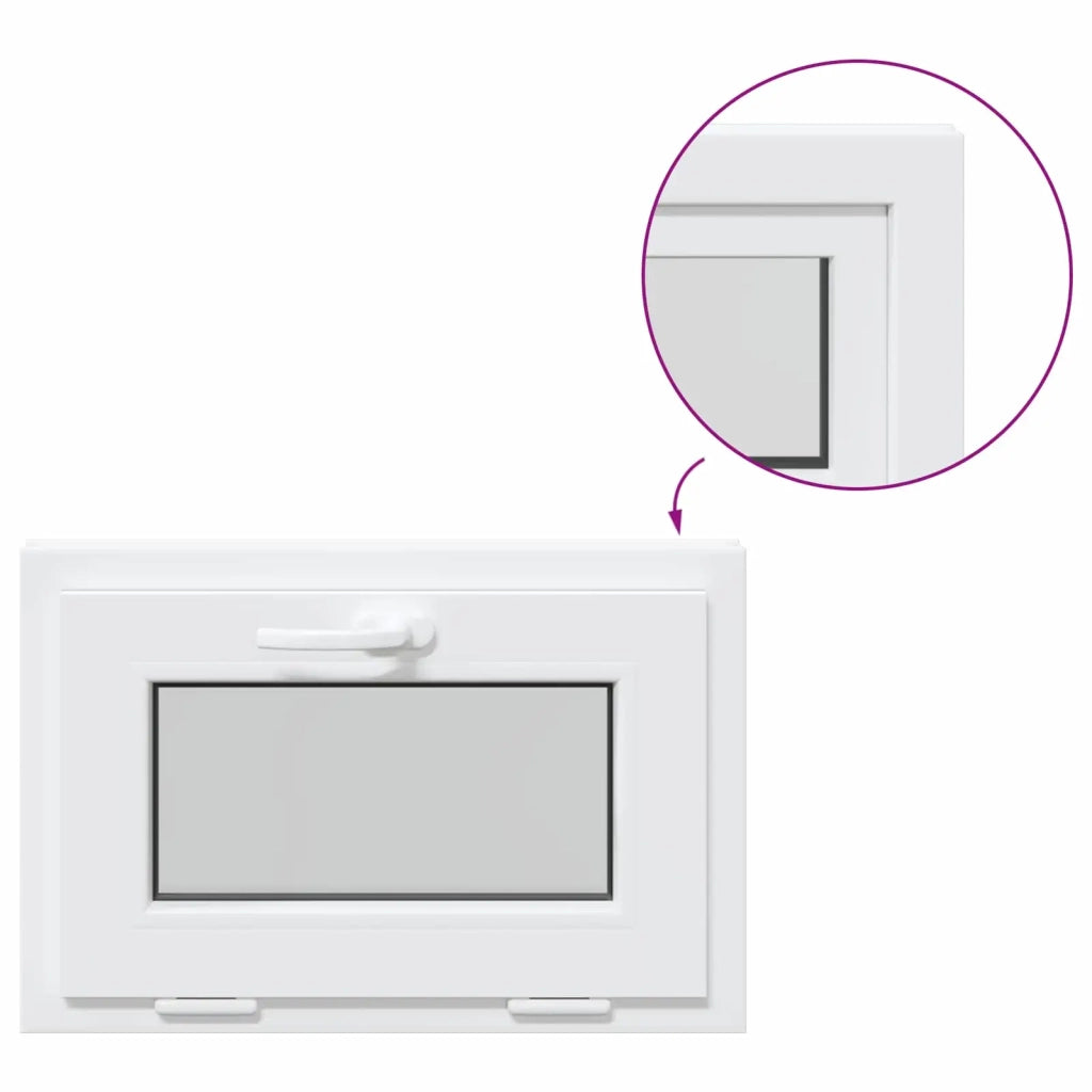 Finestra per Soffitta RISOR 60 x 40 cm PVC e Vetro Bianco CFW5050093