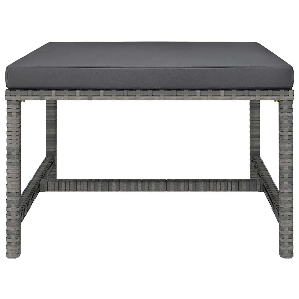 Set Divani da Giardino 6 pz con Cuscini in Polyrattan Grigio 3059757