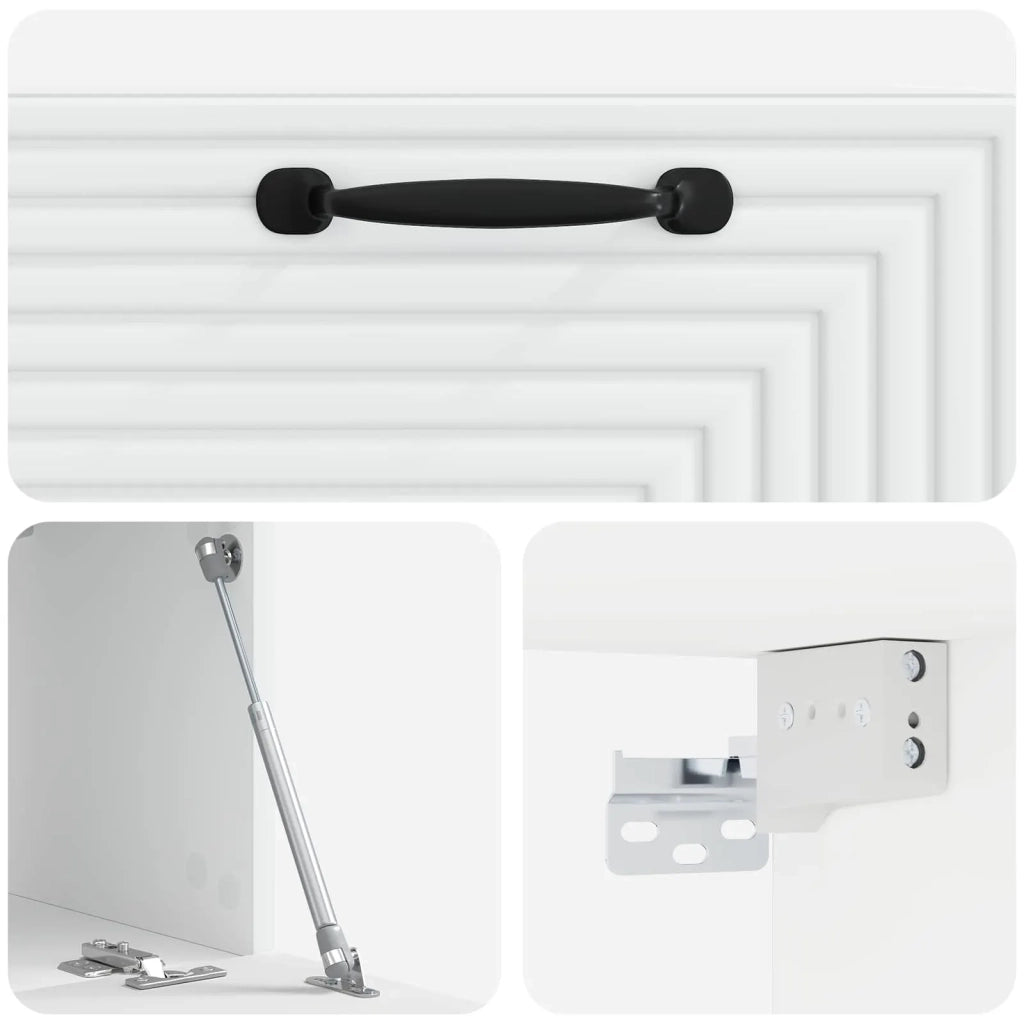Mobile Porta TV da Muro Bianco 59,5 x 31 x 30 cm 898705