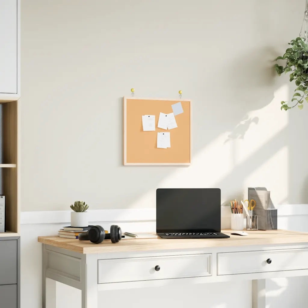 vidaXL Tavola in Sughero con Cornice Legno Massello di Pino 40x40 cm