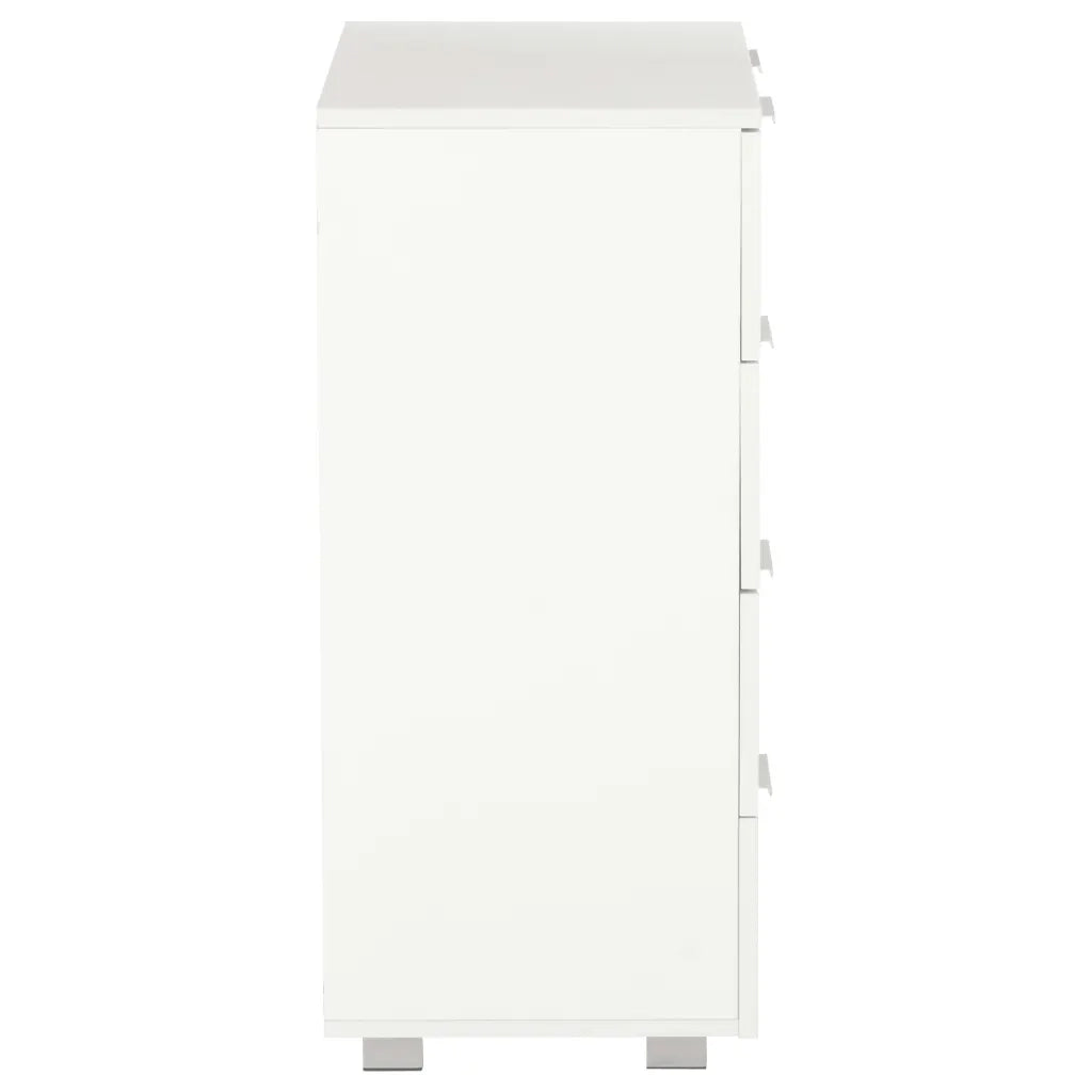 Credenza Bianco Lucido 60x35x80 cm in Legno Multistrato 283712