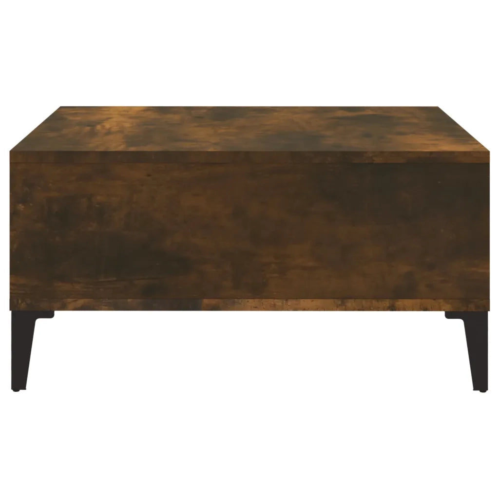 Tavolino da Salotto Rovere Fumo 60x60x30 cm in Truciolato 813167