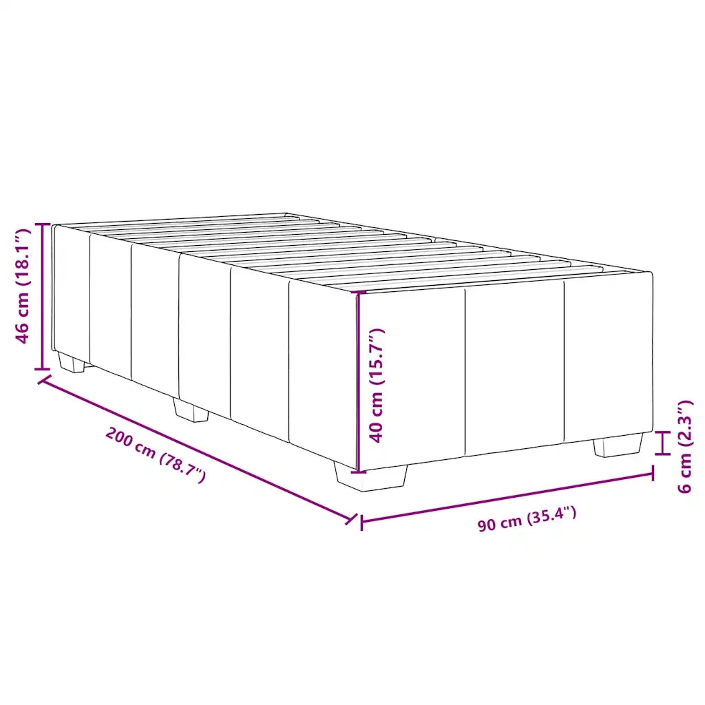 Giroletto senza Materasso Marrone Scuro 90x200 cm Tessuto
