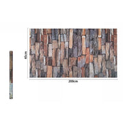 Trade Shop - Rotolo Pellicola Adesiva Pvc Effetto Mattoni In Pietra 45cmx2mt Mobili 71276 Casa -