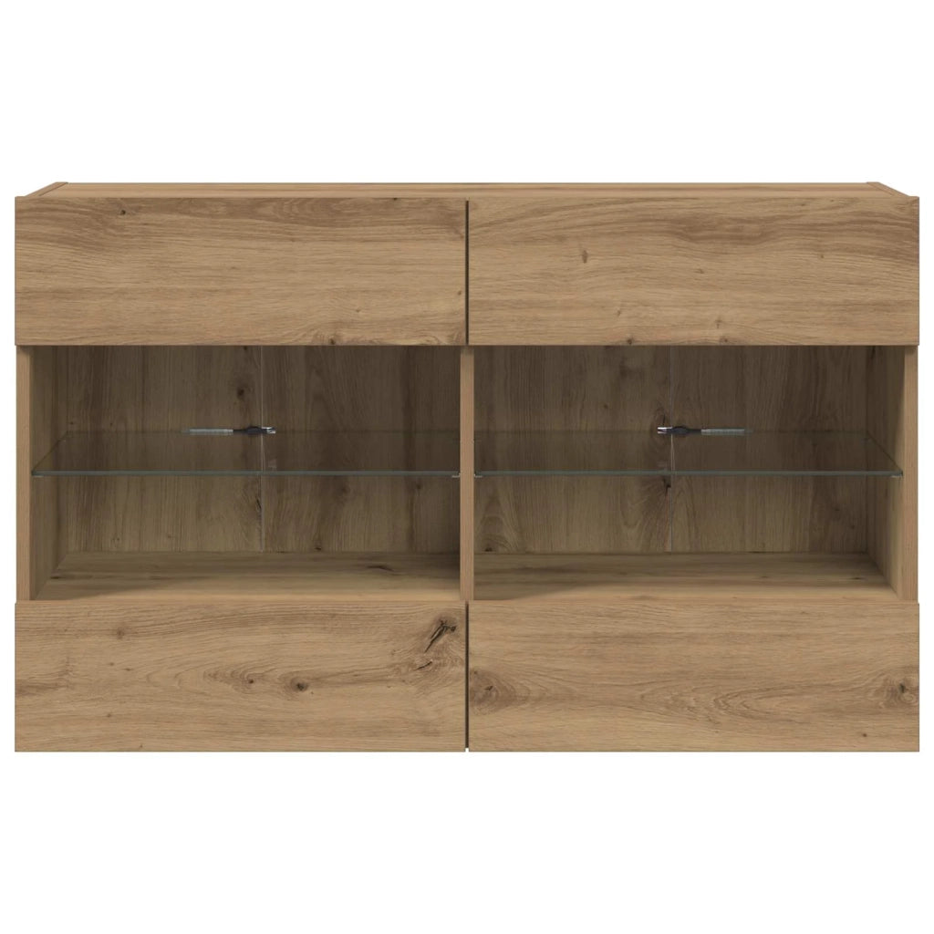 Mobile TV da parete Rovere artigianale 98,5 x 30 x 60,5 cm 8000986