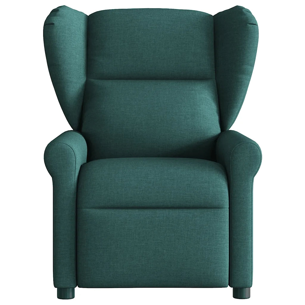 Divano Sedia-Poltrona Reclinabile in Tessuto Verde Scuro 839779