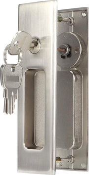 Maniglia di sicurezza per porta con serratura - 6,3x1,8" - maniglia per porta con serratura - argento