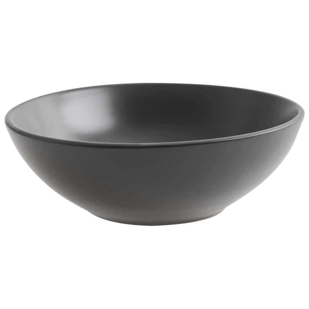 Set di 18 piatti in gres nero con finitura smaltata a mano per 6 persone cucina e sala da pranzo