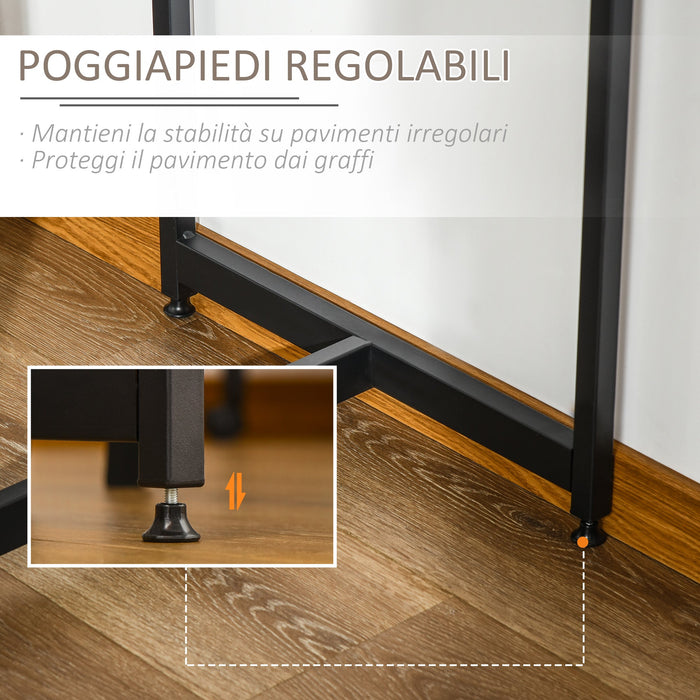 Bancone Bar con Sgabelli Alti Stile Industriale Marrone