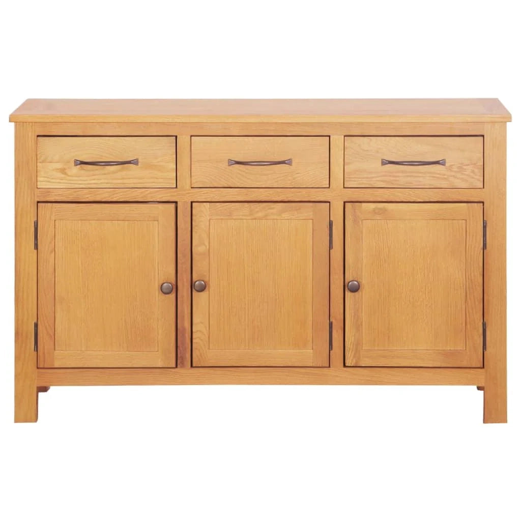 Buffet credenza mobiletto consolle mobile contenitore 112 cm legno massello di rovere 4402269