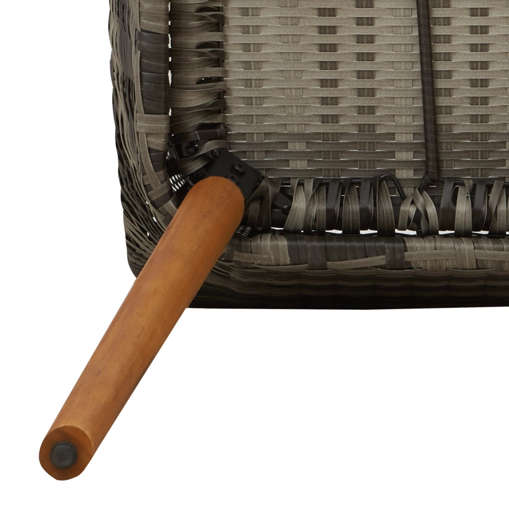 Poltrone da giardino con cuscini 2 pz Grigio in polirattan