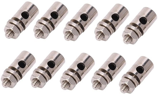 Connettore Duwstang - 10 Pezzi - 2.1mm - Connettore Metallico - Rapido da Installare - Stopper - Accessori per Aeromodelli - Pushrod